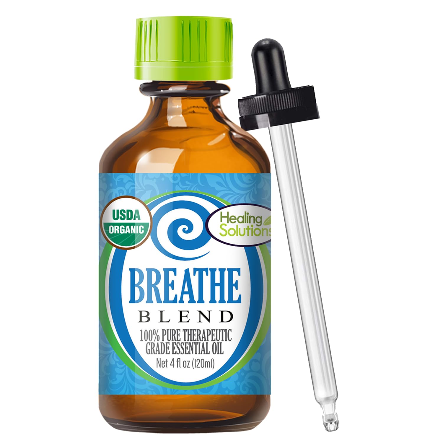 Healing Solutions Breathe Essential Oil Blend bottle 4 oz