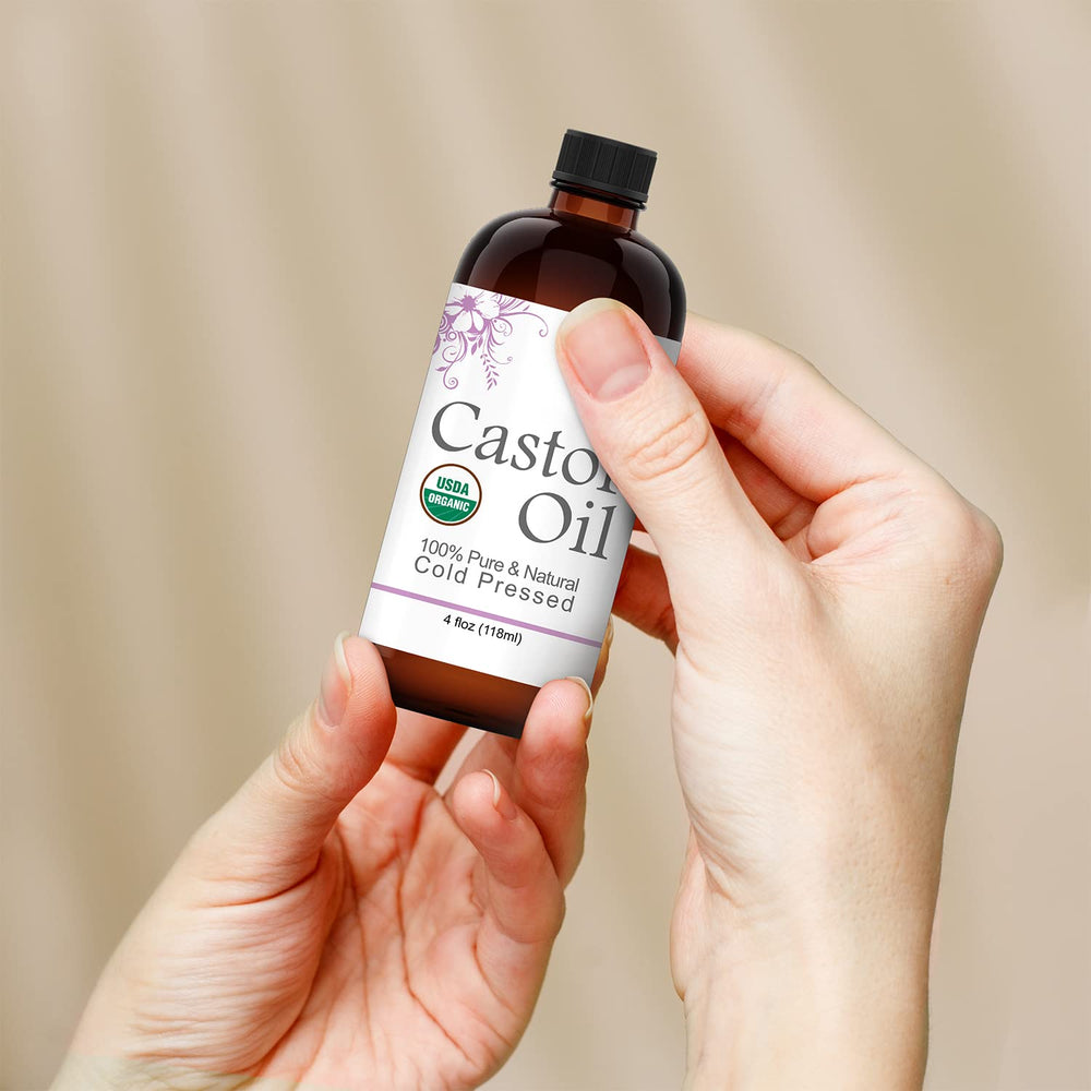 Healing Solutions Castor Oil on eyelash area for lash conditioning.