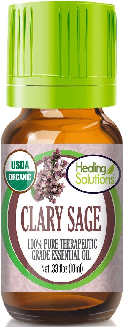 Healing Solutions Clary Sage Essential Oil bottle 0.33 oz