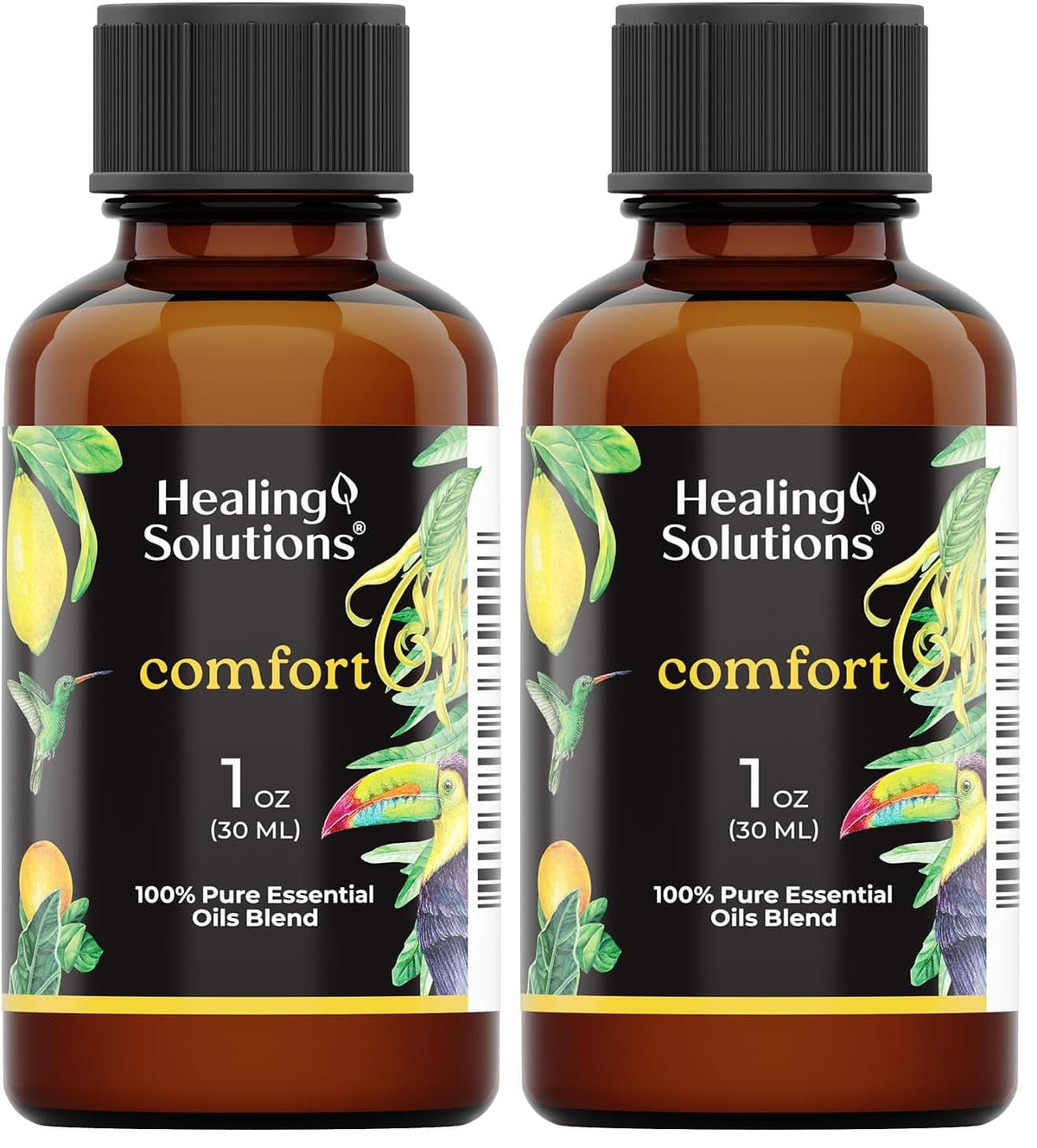 Healing Solutions Comfort Blend bottle for calming aromatherapy and mood support.