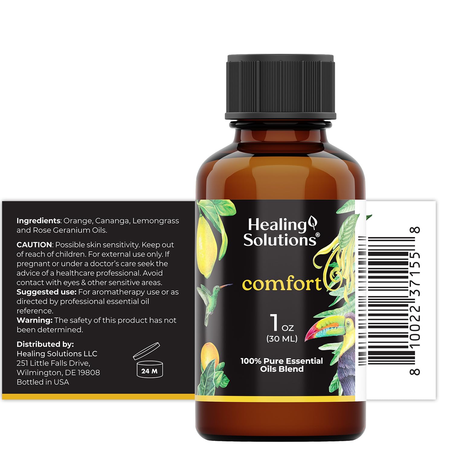 Healing Solutions Comfort Blend diffuser image showing easy aromatic diffusion and relaxation.