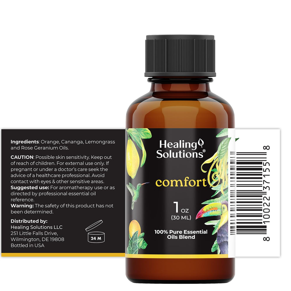 Healing Solutions Comfort Blend diffuser image showing easy aromatic diffusion and relaxation.