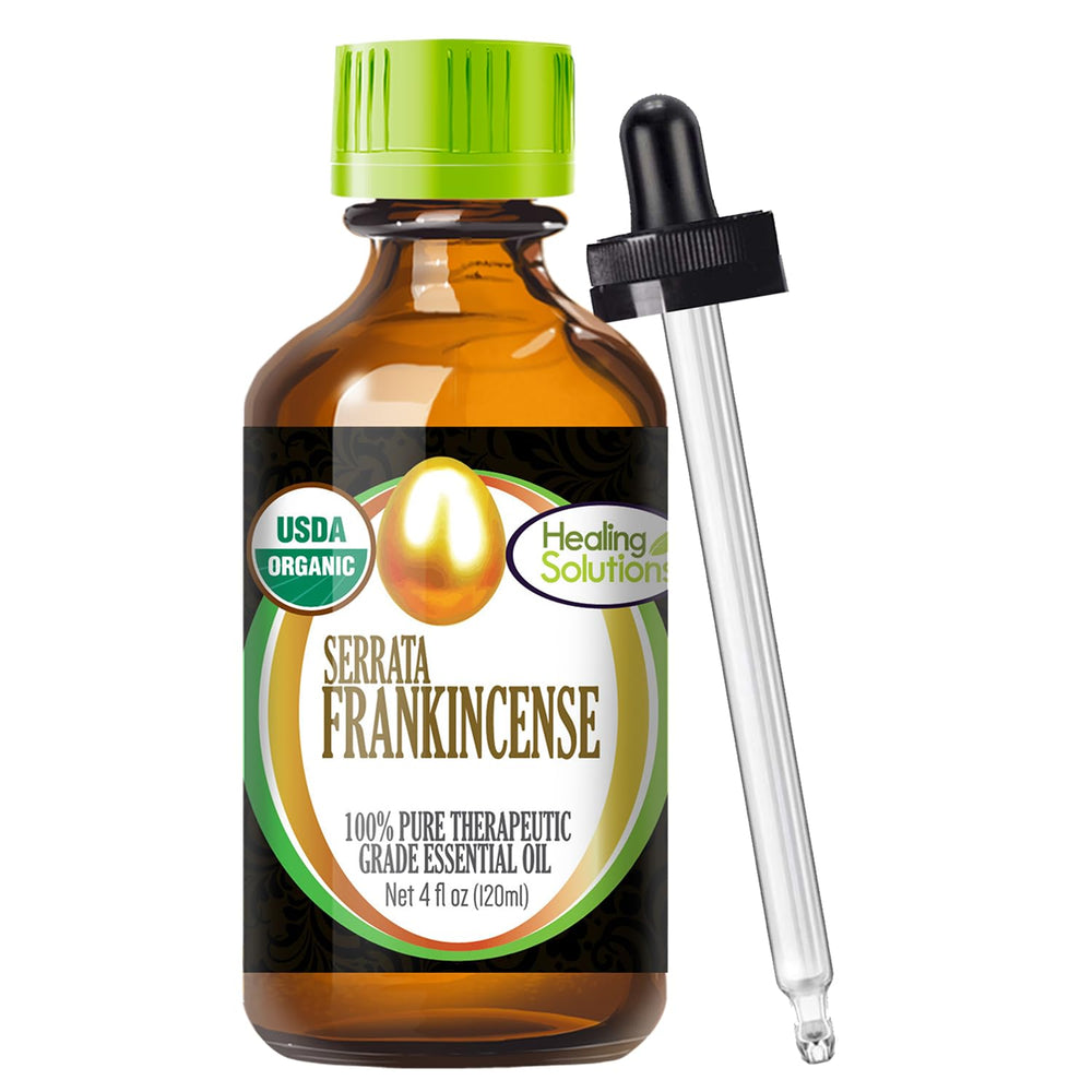 Healing Solutions Organic Frankincense Essential Oil 4 oz bottle