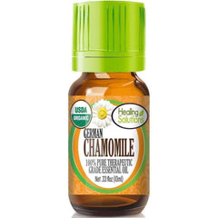 Healing Solutions German Chamomile essential oil bottle front