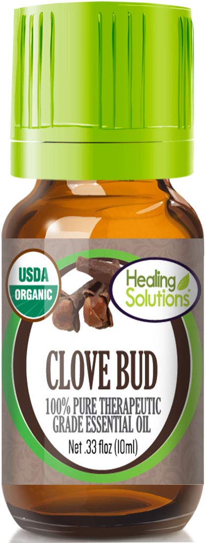 Healing Solutions Organic Clove Bud Oil 10ml bottle front view