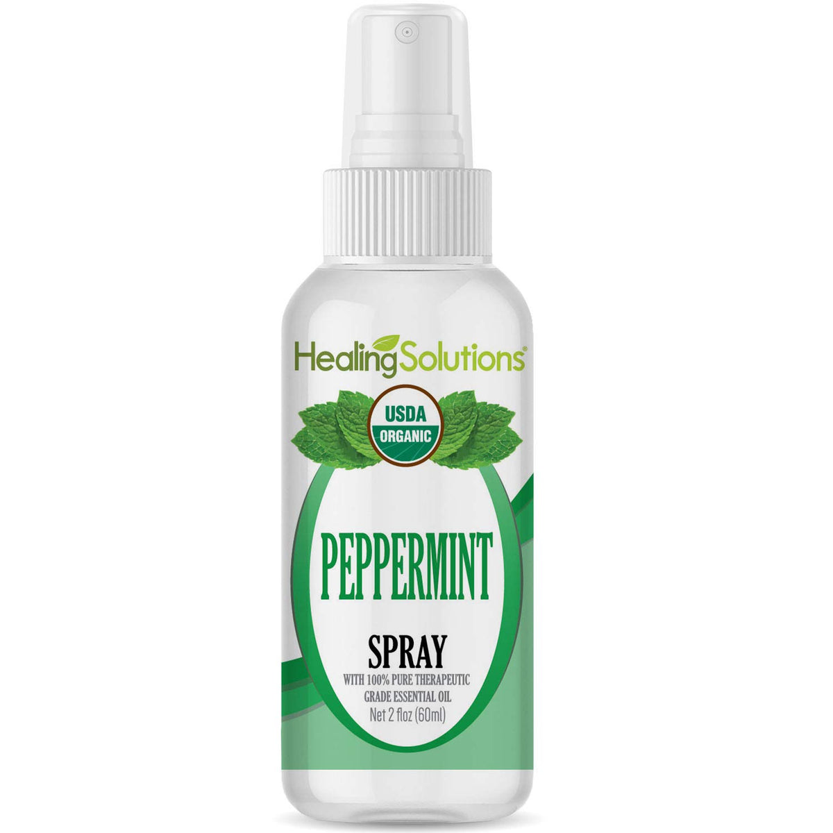 Healing Solutions Organic Peppermint Spray 2oz bottle