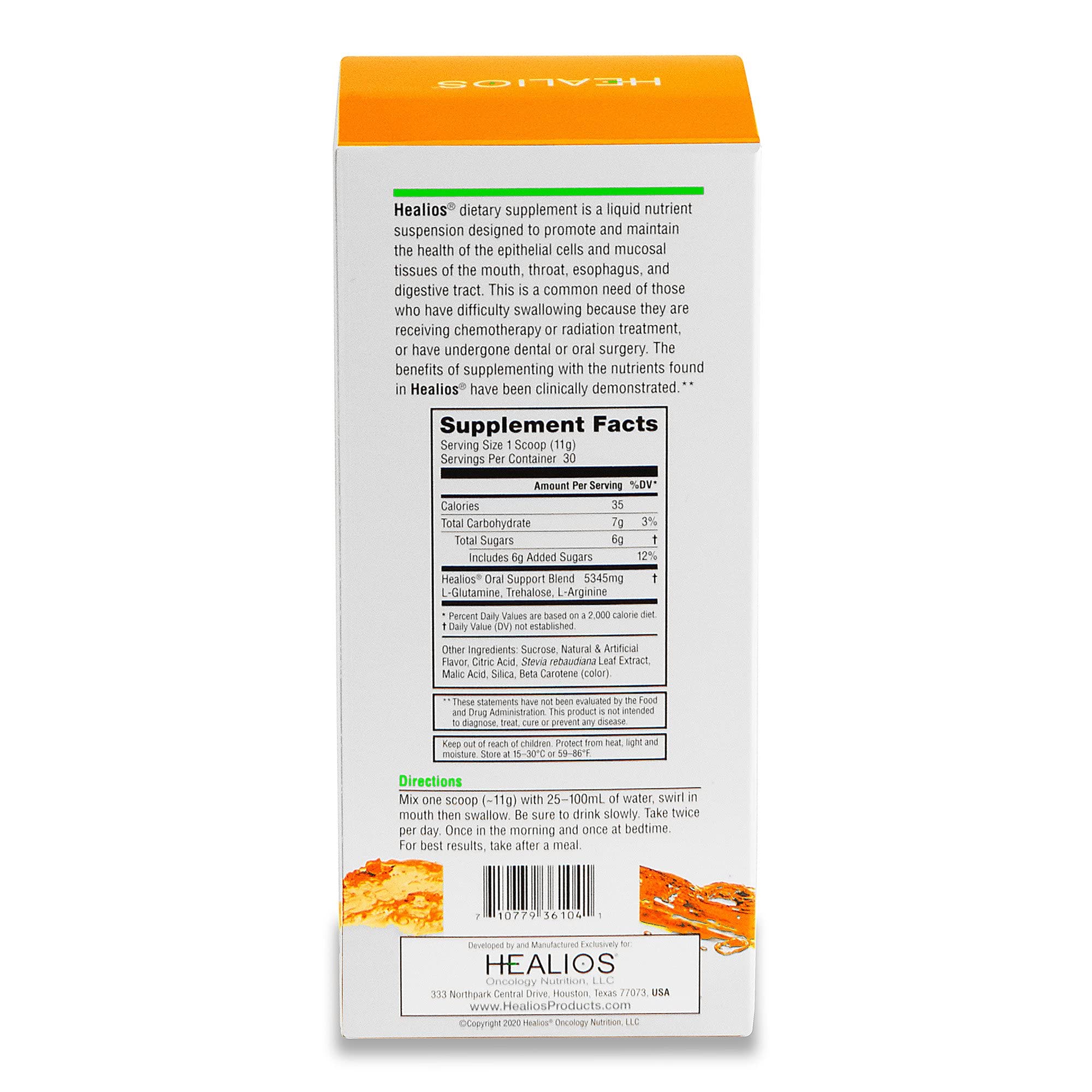Healios 11-64-ounce container on a kitchen shelf.