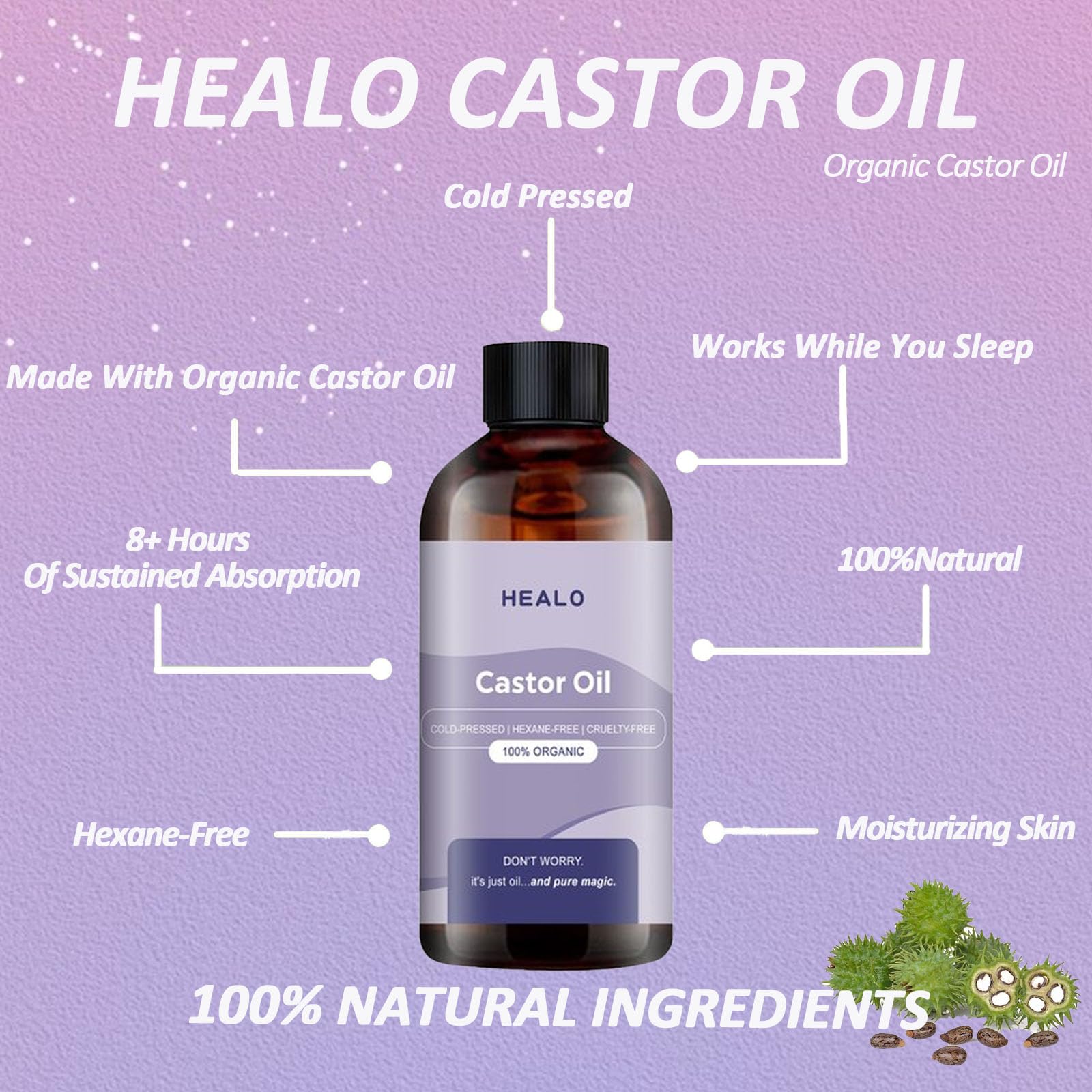 Adjustable wrap straps on Healo Castor Oil Pack Wrap