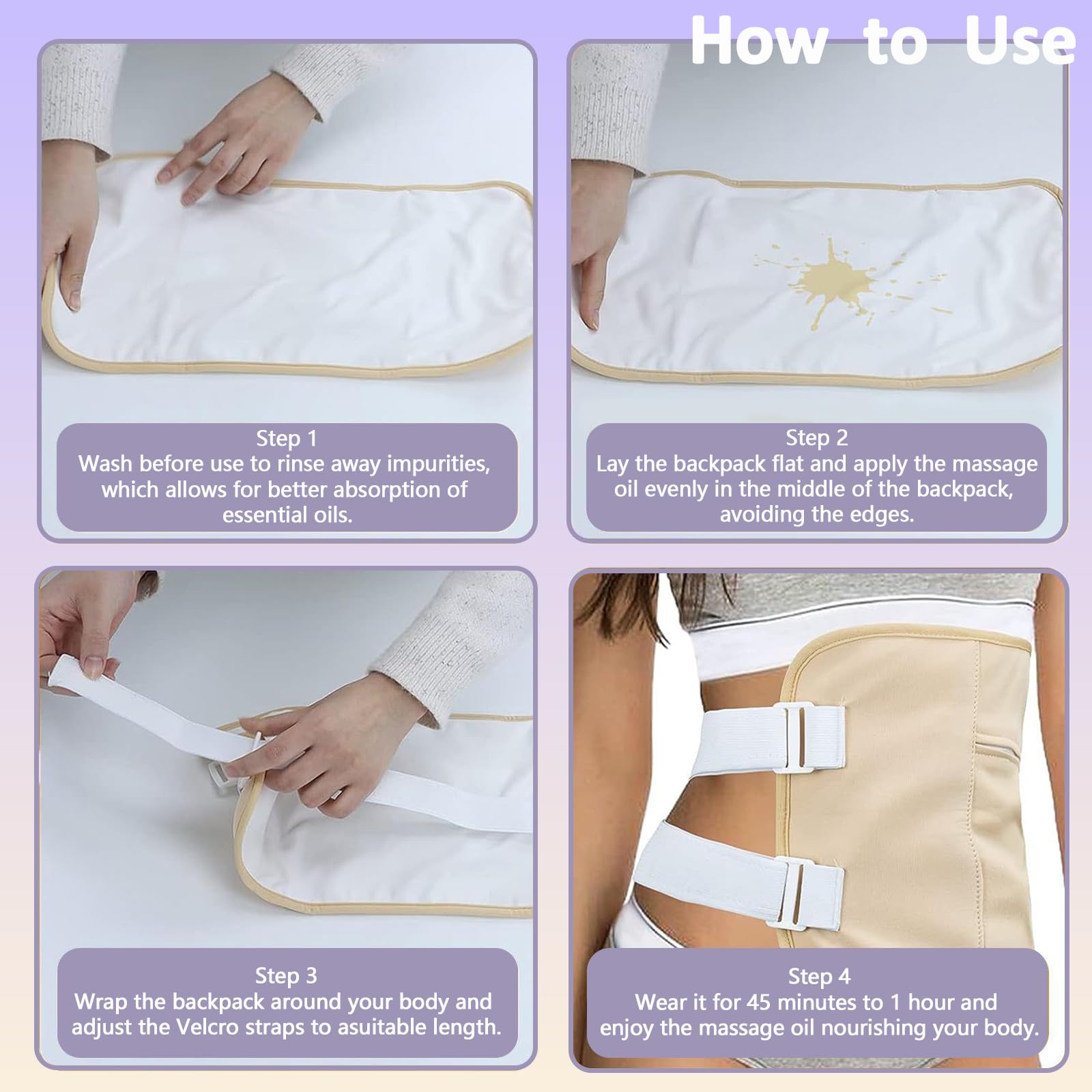 Durable reusable material of Healo Castor Oil Pack Wrap