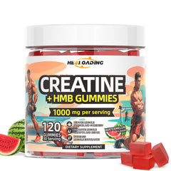 HEALOADING creatine monohydrate gummies bottle for on-the-go muscle energy