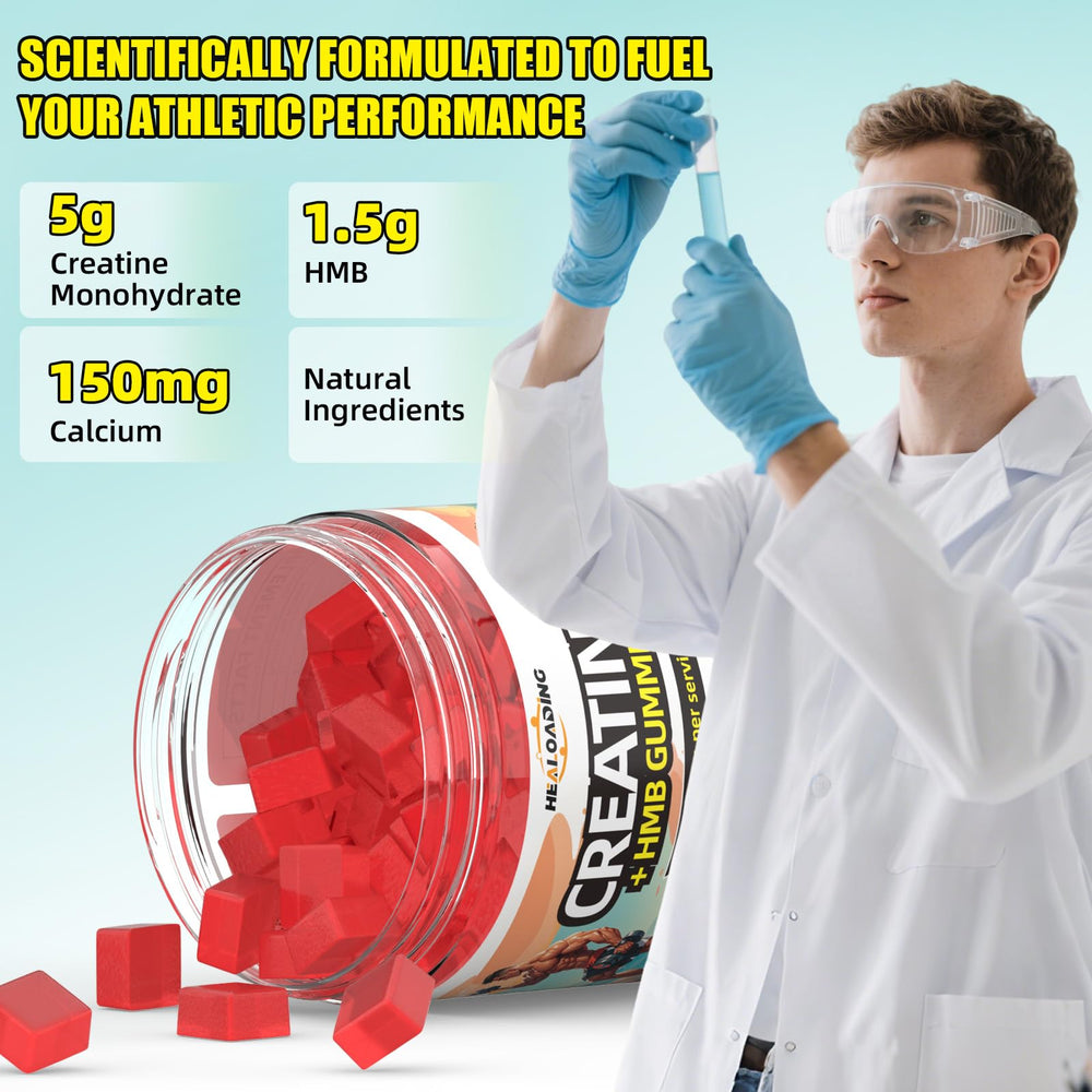 HEALOADING gummies in use during workout for convenient supplementation
