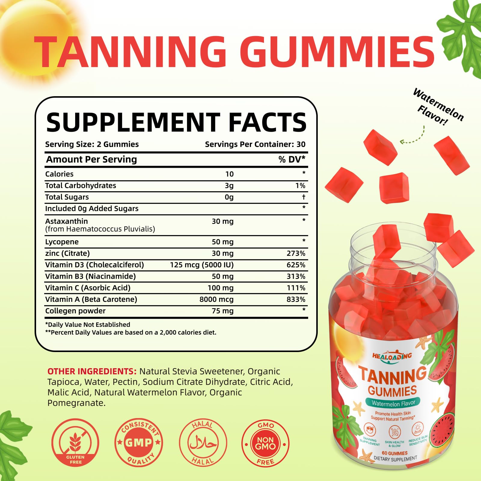 Astaxanthin, lycopene and beta carotene capsules representing ingredients