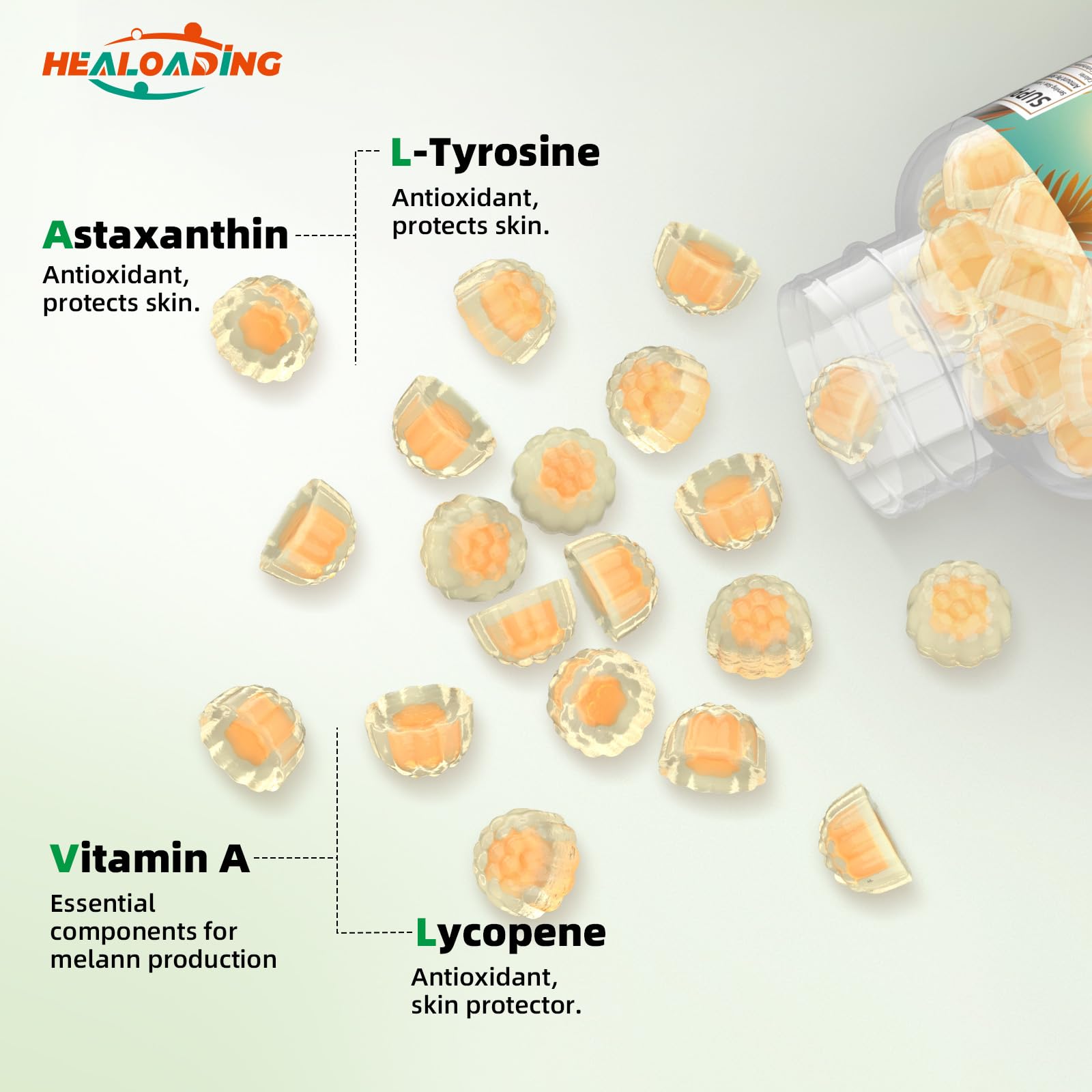 Vegan gummies without gelatin in a bottle