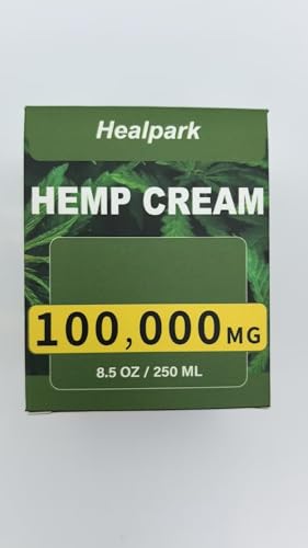 8.5 oz Healpark Hemp Cream jar displaying product label