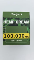 8.5 oz Healpark Hemp Cream jar displaying product label
