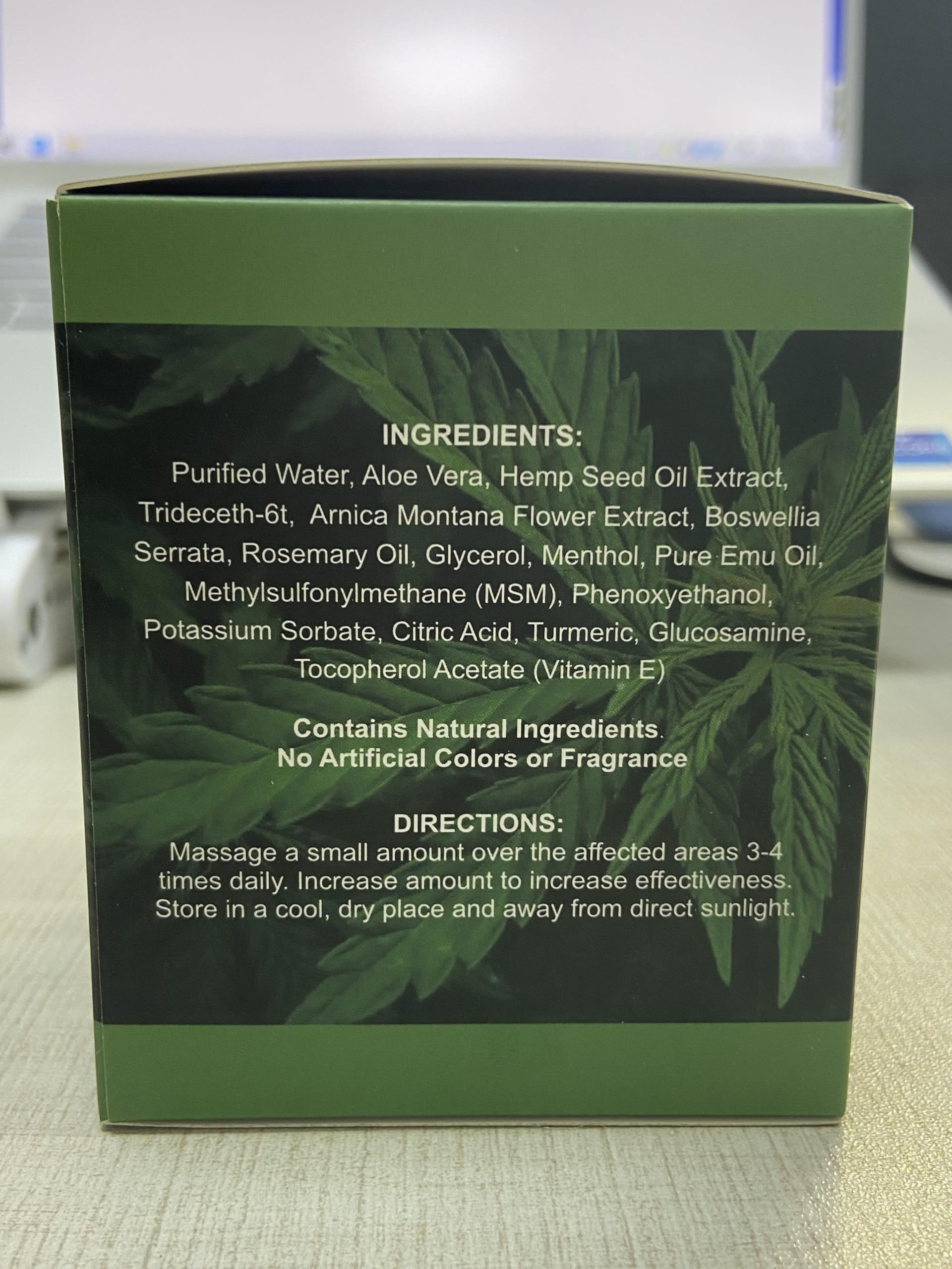 Menthol leaves and crystals for refreshing sensation