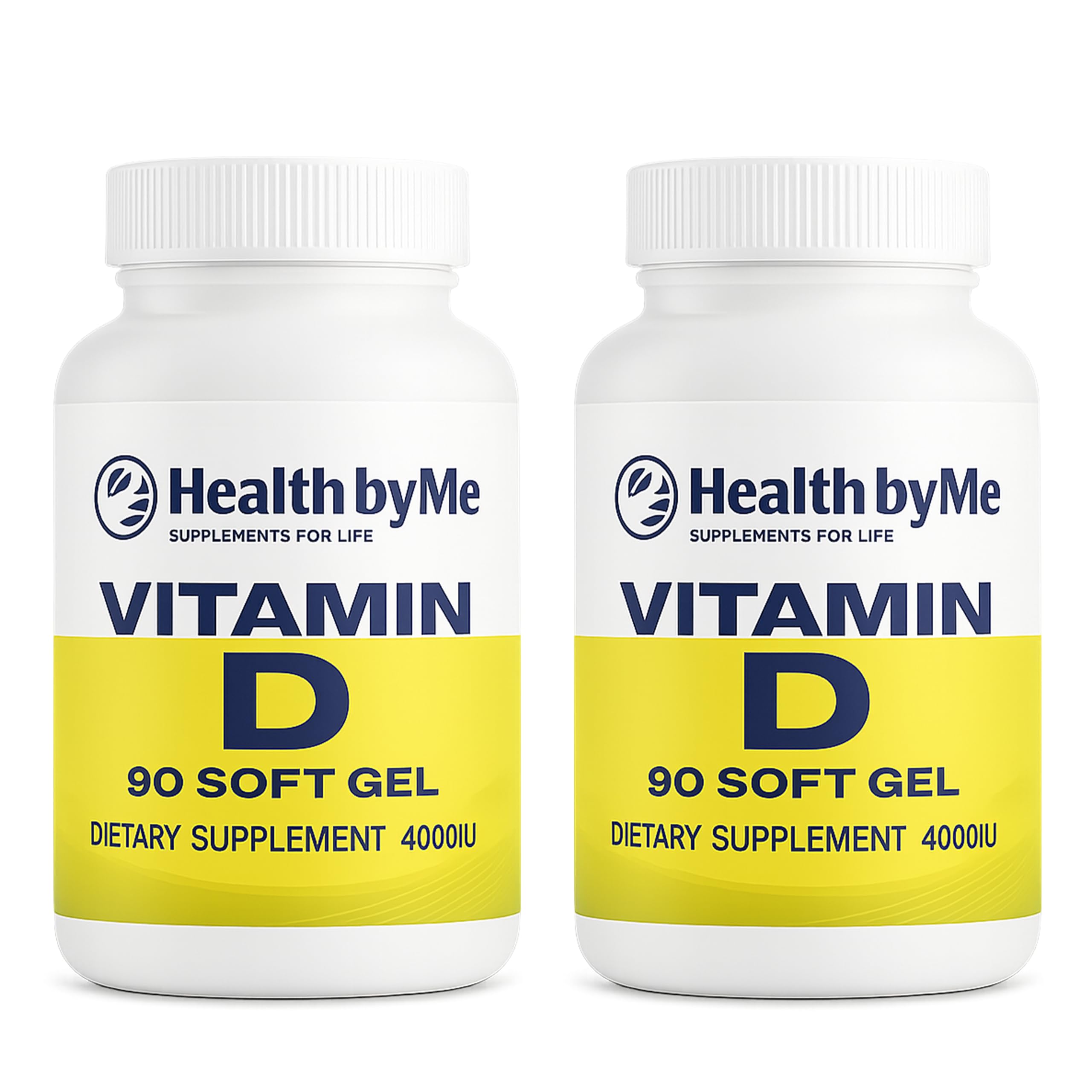 HEALTH BY ME Vitamin D3 4000 IU softgels bottle – 180-count
