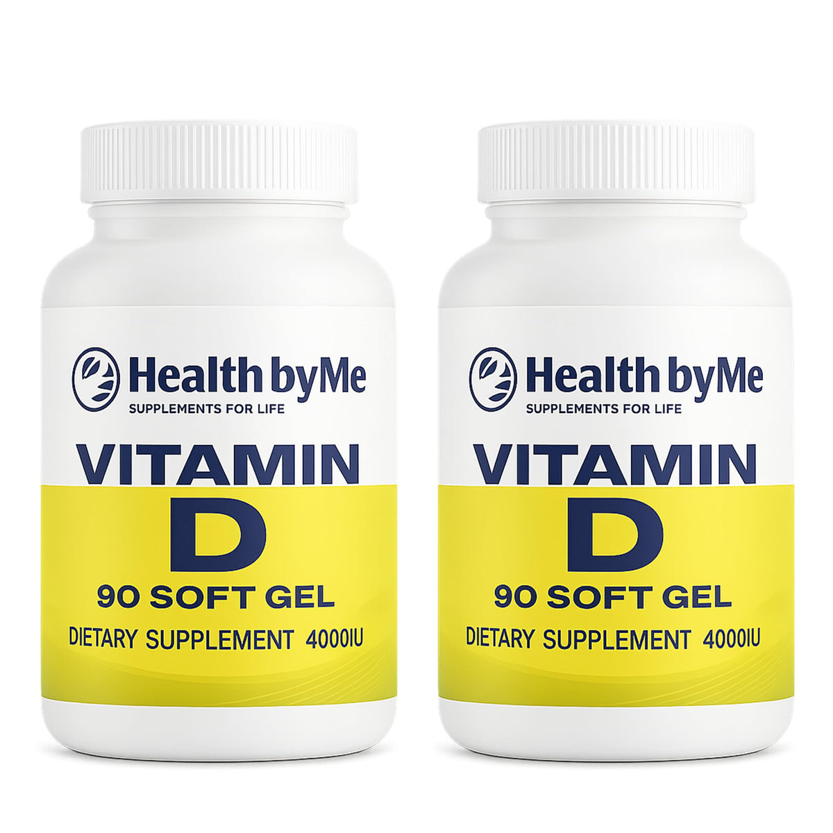 HEALTH BY ME Vitamin D3 4000 IU softgels bottle – 180-count