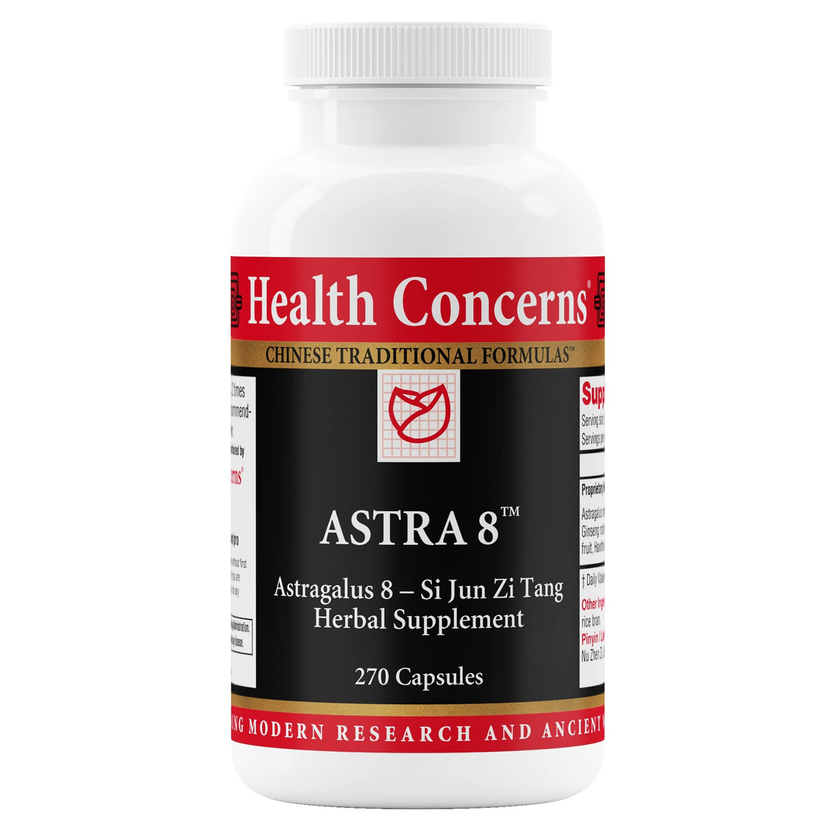 Health Concerns Astra 8 bottle with label
