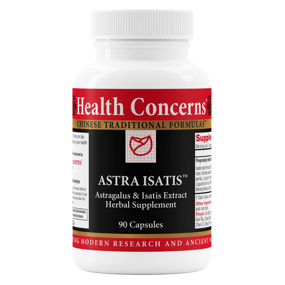 Front view of Health Concerns Astra Isatis Immune Defense bottle