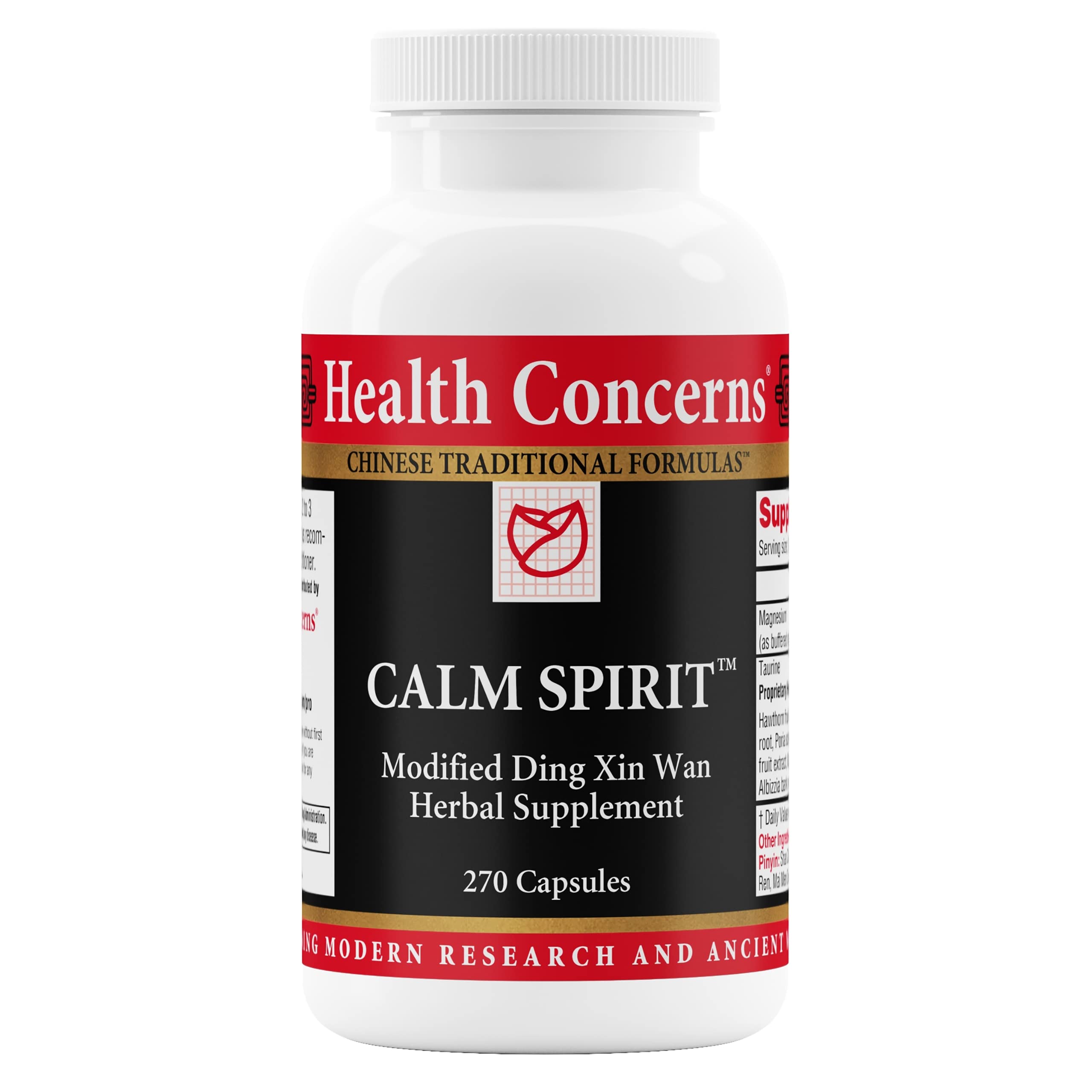 Health Concerns Calm Spirit bottle front label