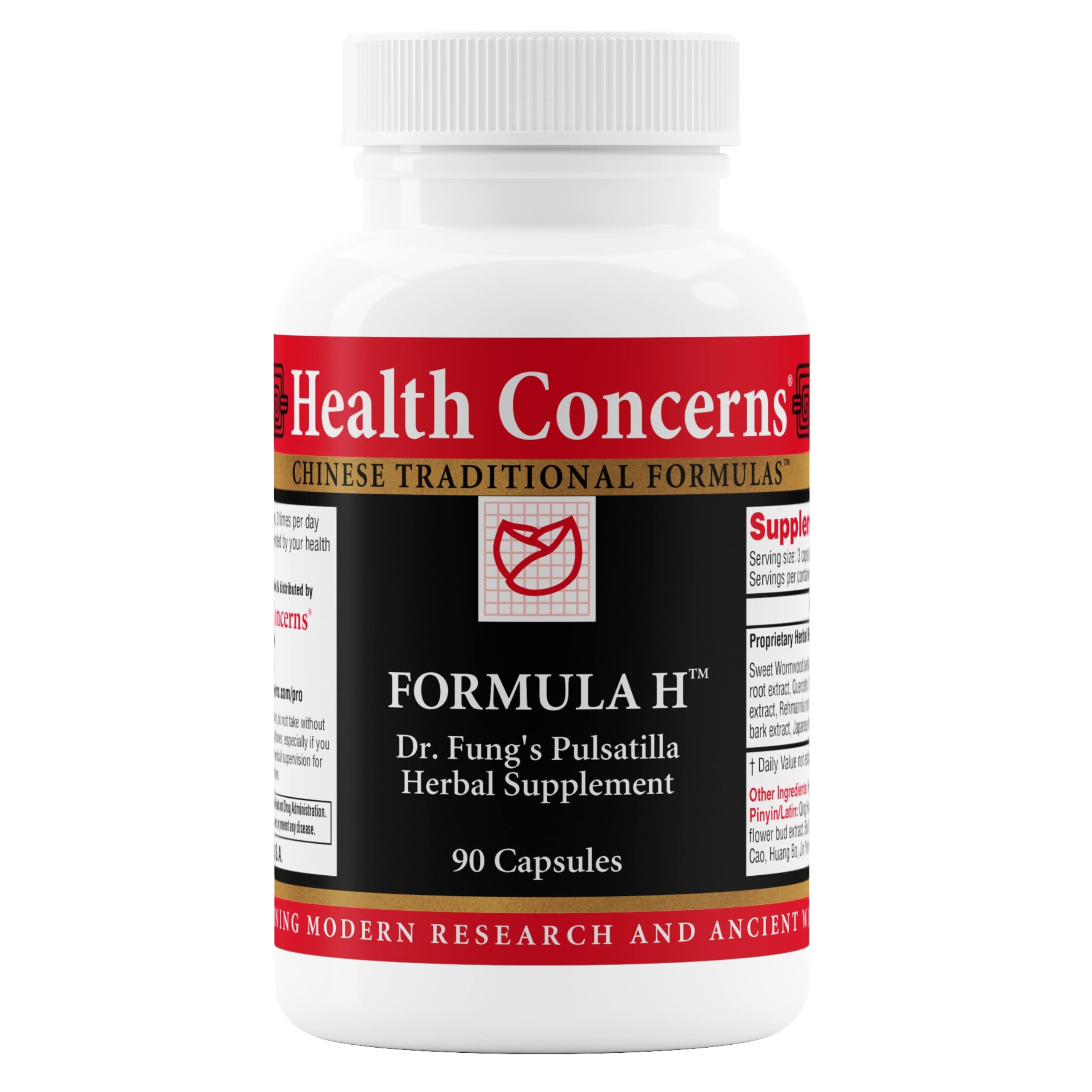 Bottle of Health Concerns Formula H – Blood Circulation & Vein Health – 90 capsules