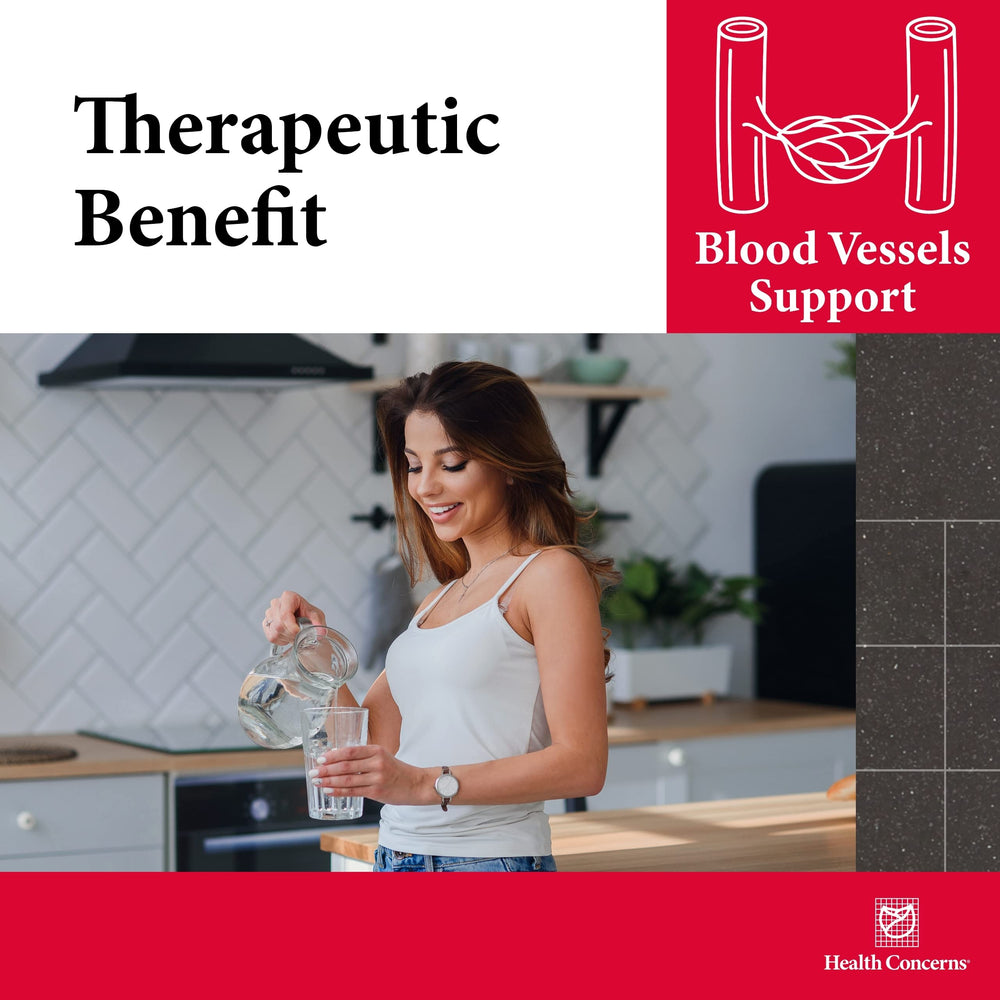 Infographic illustrating benefits for blood circulation and vein health from Formula H