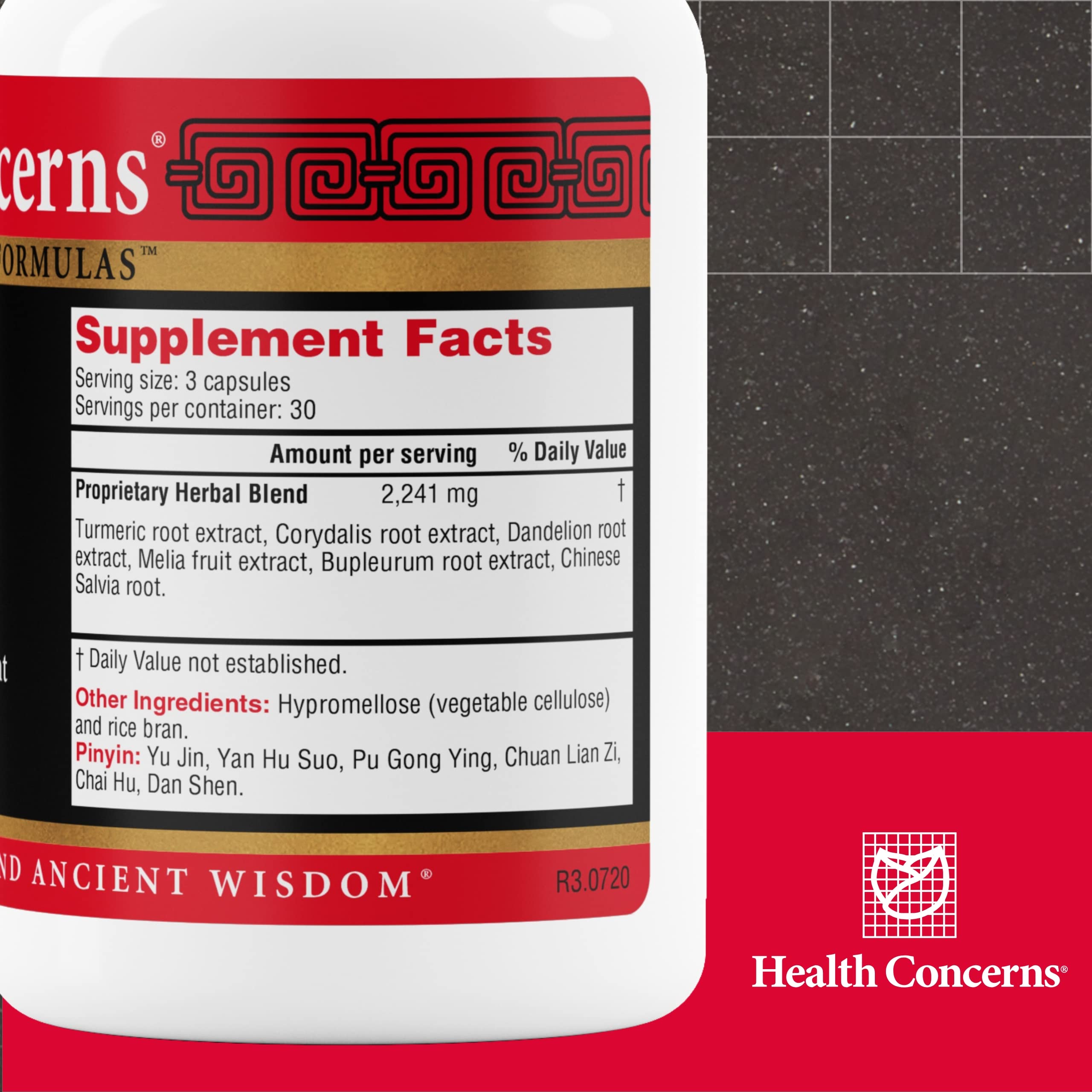 GB-6 bottle label highlighting 90 capsules