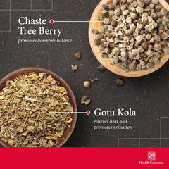 Herbal ingredients including Gotu Kola and Dong Quai