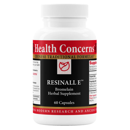 Product bottle of Health Concerns Resinall E with label