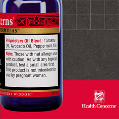 Health Concerns Tamu Oil closeup highlights silky texture and calming scent for irritated skin