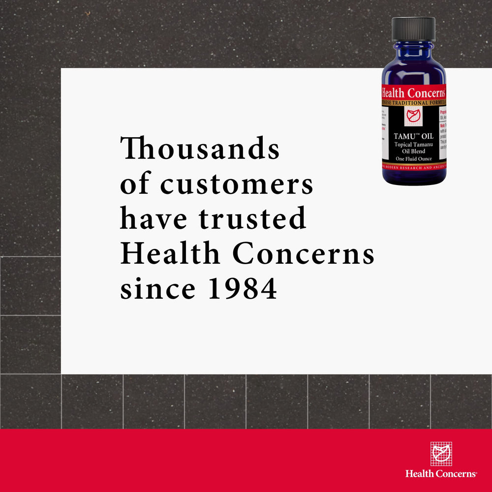Health Concerns Tamu Oil travel size fits in a bag for portable skincare routines