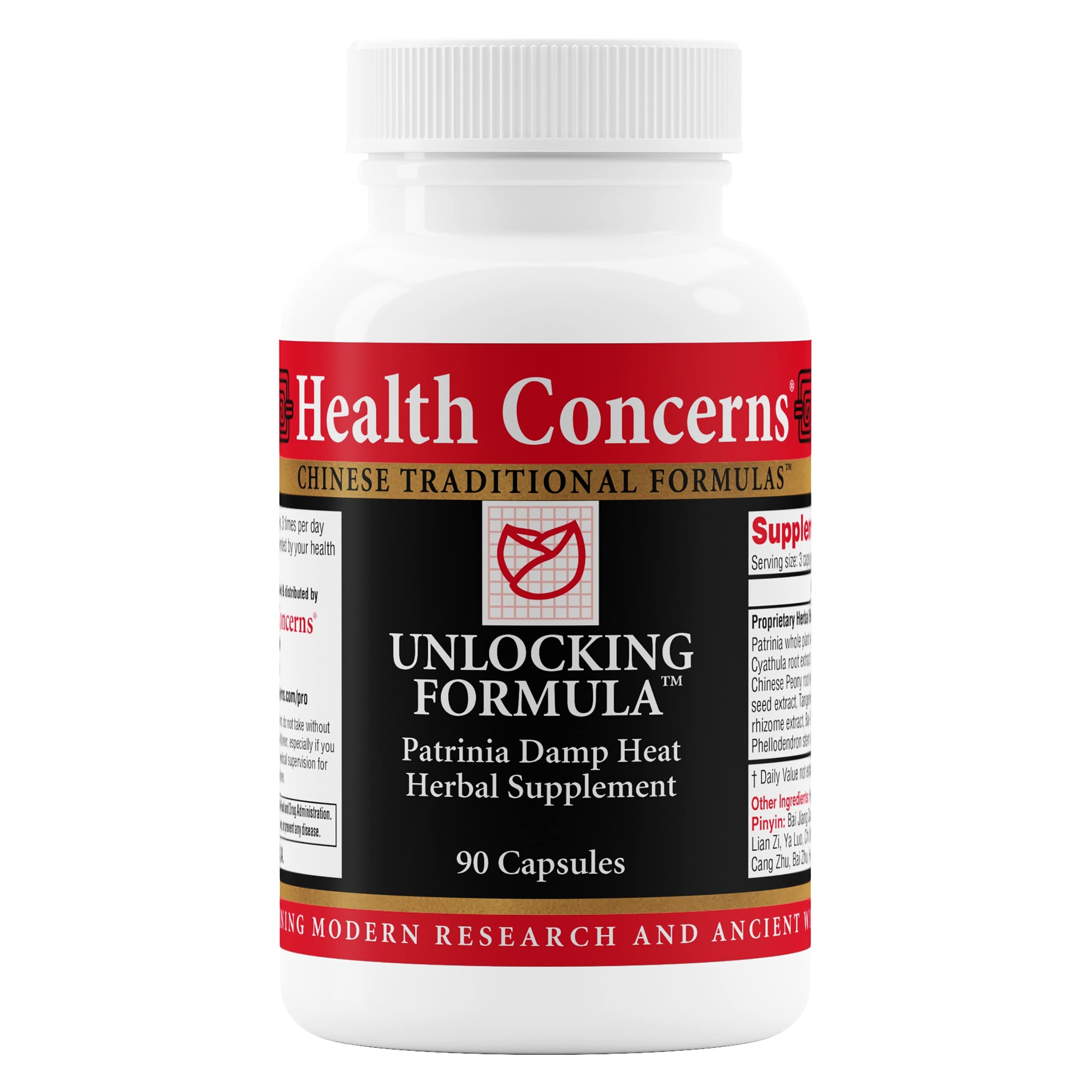 Health Concerns Unlocking Formula bottle with 90 capsules