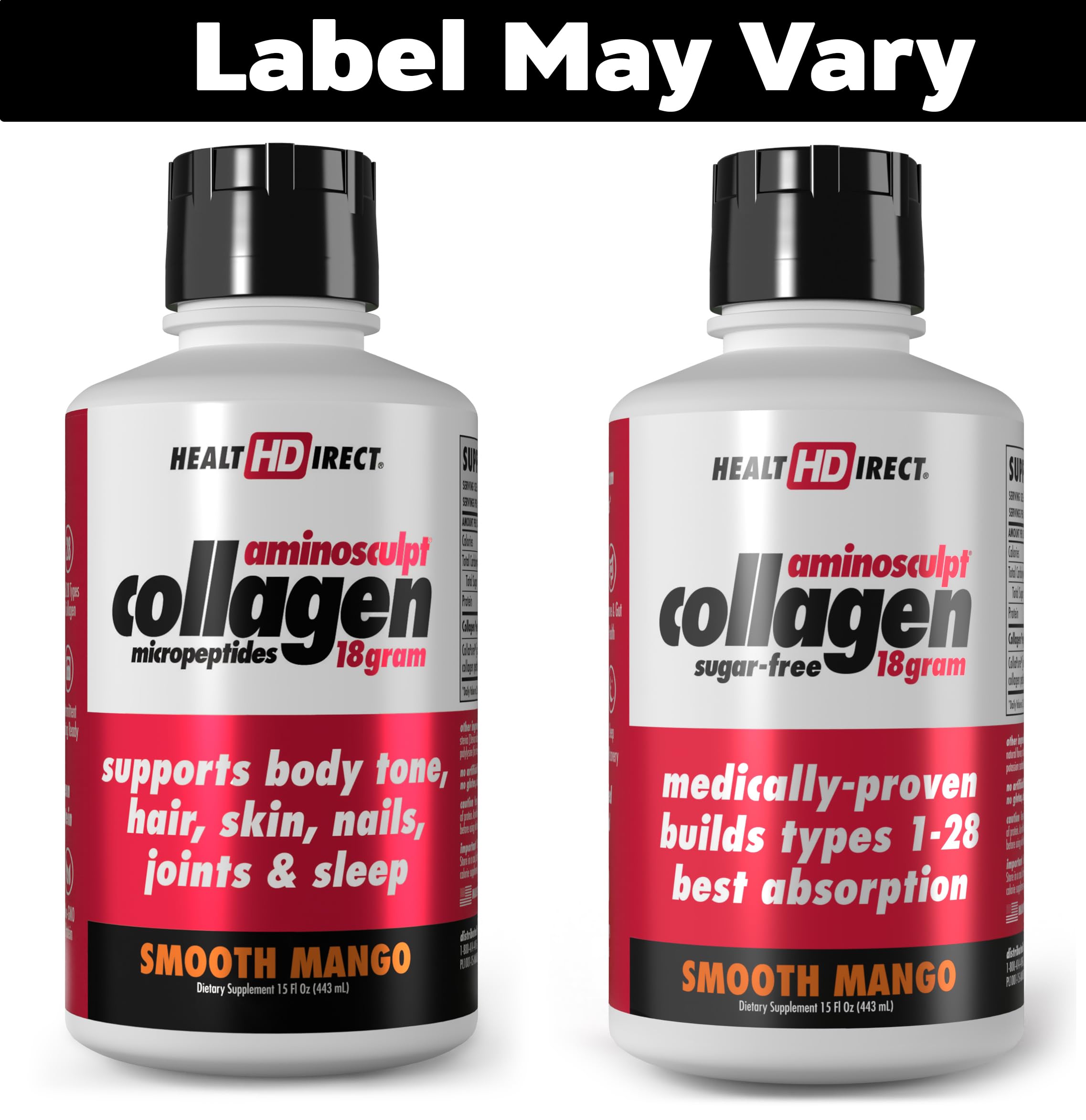 AminoSculpt sugar-free collagen pour highlights quick absorption potential