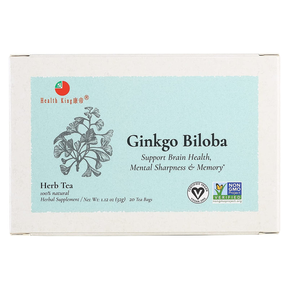 Serving Health King Ginkgo Biloba Tea – calm and alert