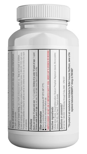 HEALTH LFE caplets dosage label shows 25 mg dose for relief planning.