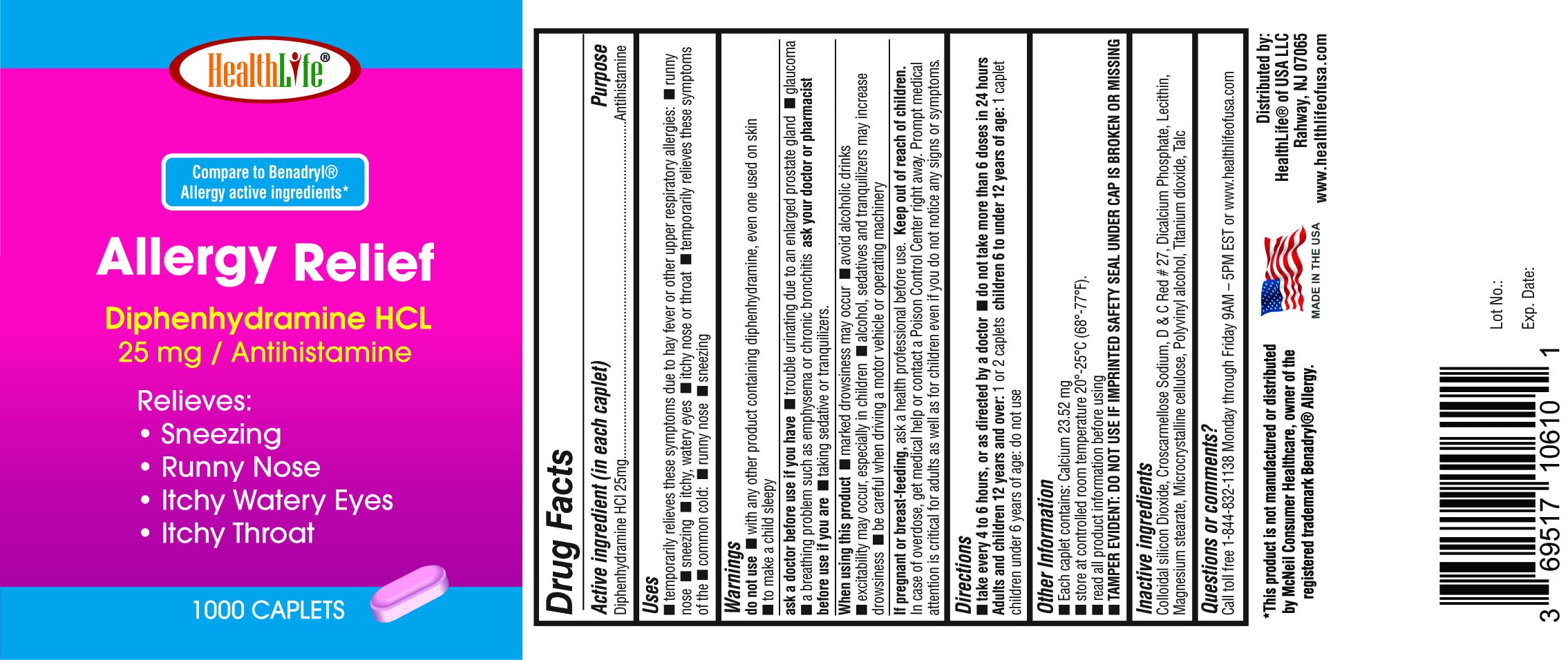 HEALTH LFE pack-of-2 1000-count for bulk allergy relief at home
