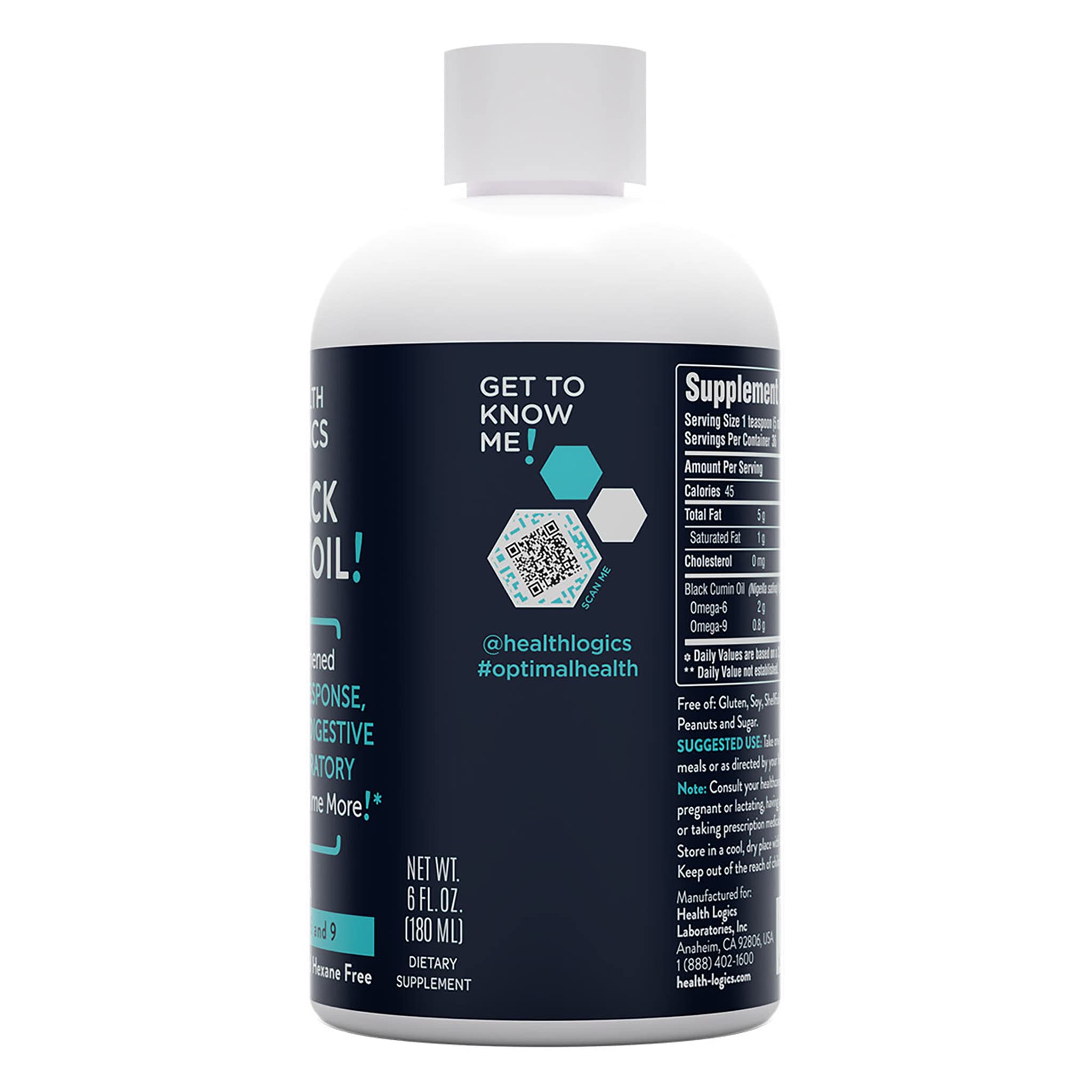 Icons indicating hexane-free, gluten-free, and vegan premium ingredients