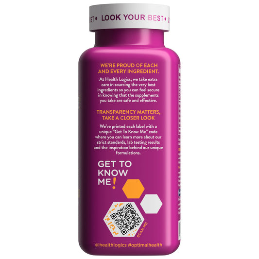 Health Logics Radiate: Vitamin C and Hyaluronic Acid ingredients