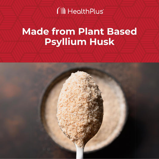 Close-up of psyllium husk fiber for colon health