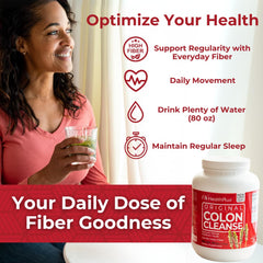 Health Plus Colon Cleanse gluten-free dairy-free labeling detail.