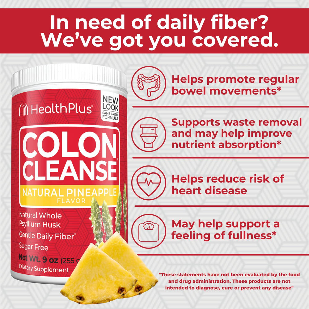 Psyllium husk fibers in Health Plus Colon Cleanse