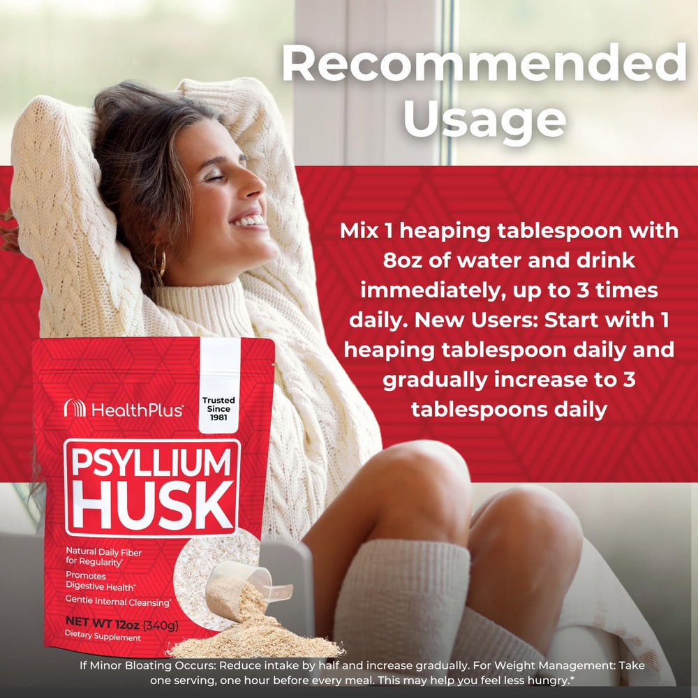 Powder texture of Health Plus Psyllium Husk