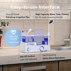 Health Solutions pulsating nasal irrigation shows thorough cleansing mode