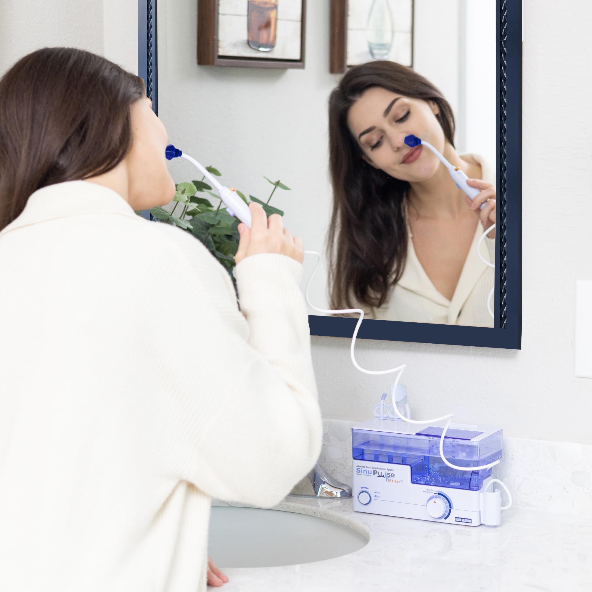 Health Solutions SinuPulse Elite mist function with gentle pulsating spray