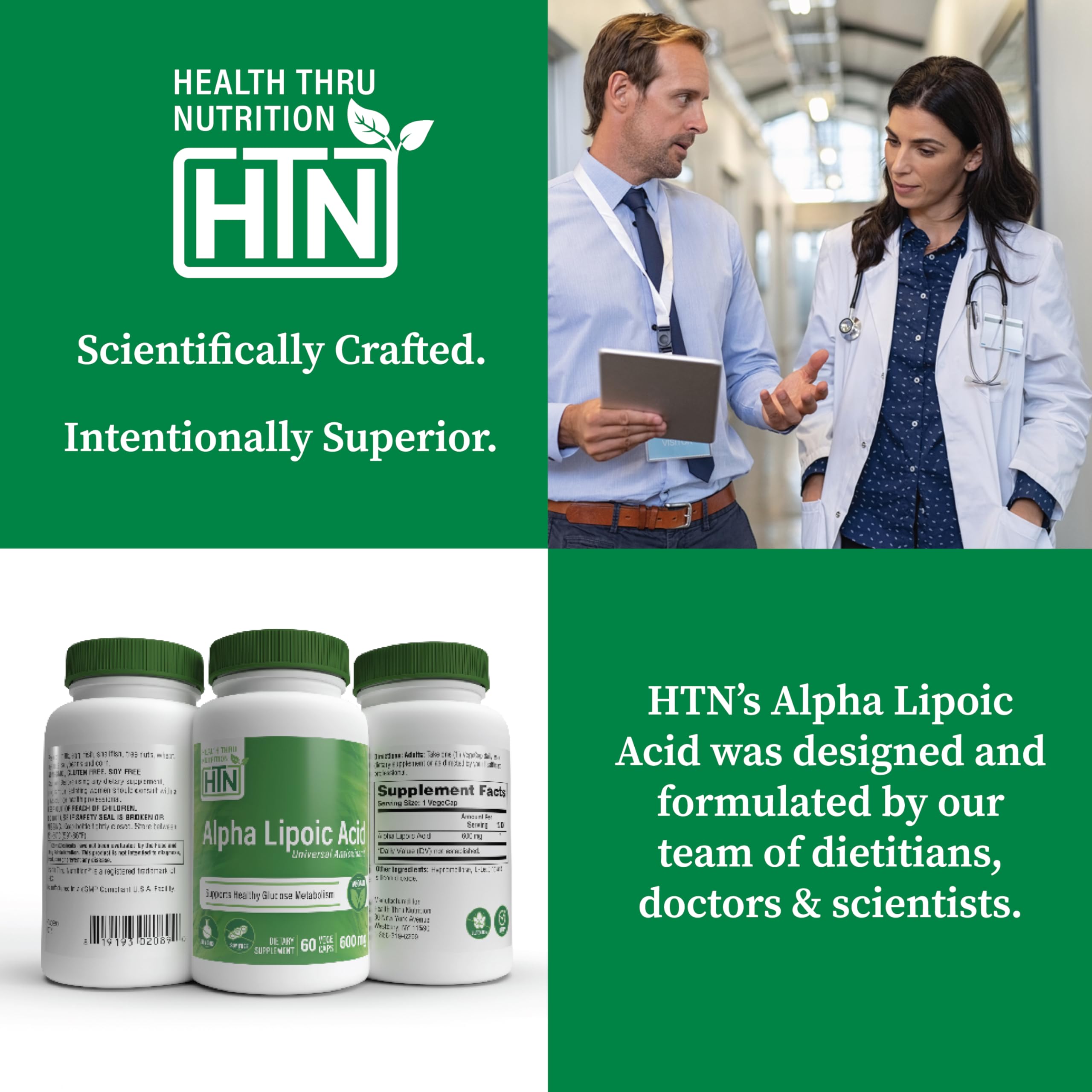 ALA 600mg capsules from Health Thru Nutrition