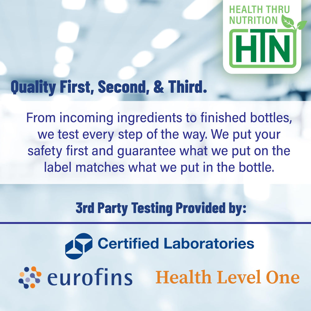 Packaging and safety commitment seal for Health Thru Nutrition oregano oil