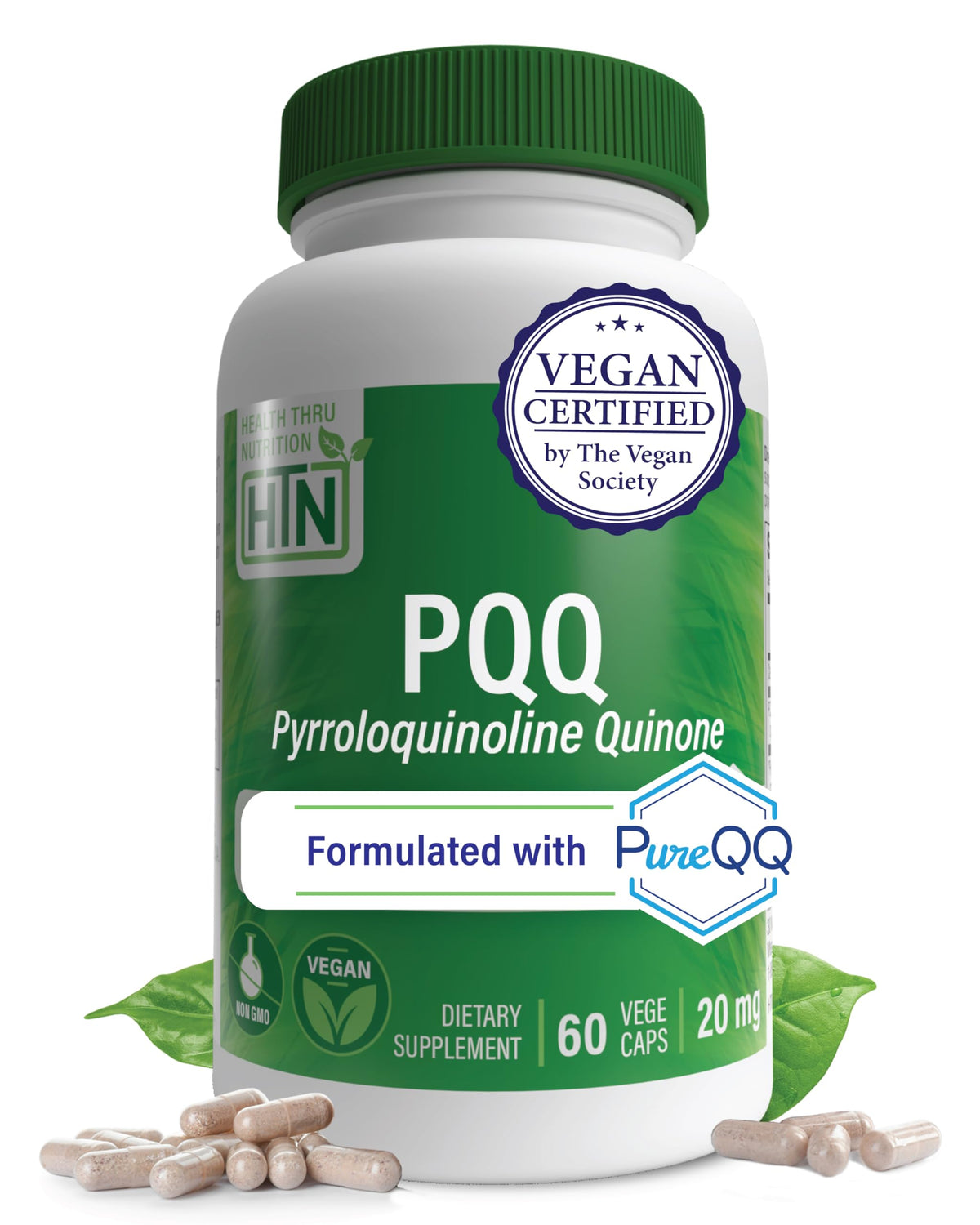 Health Thru Nutrition PureQQ PQQ bottle front label