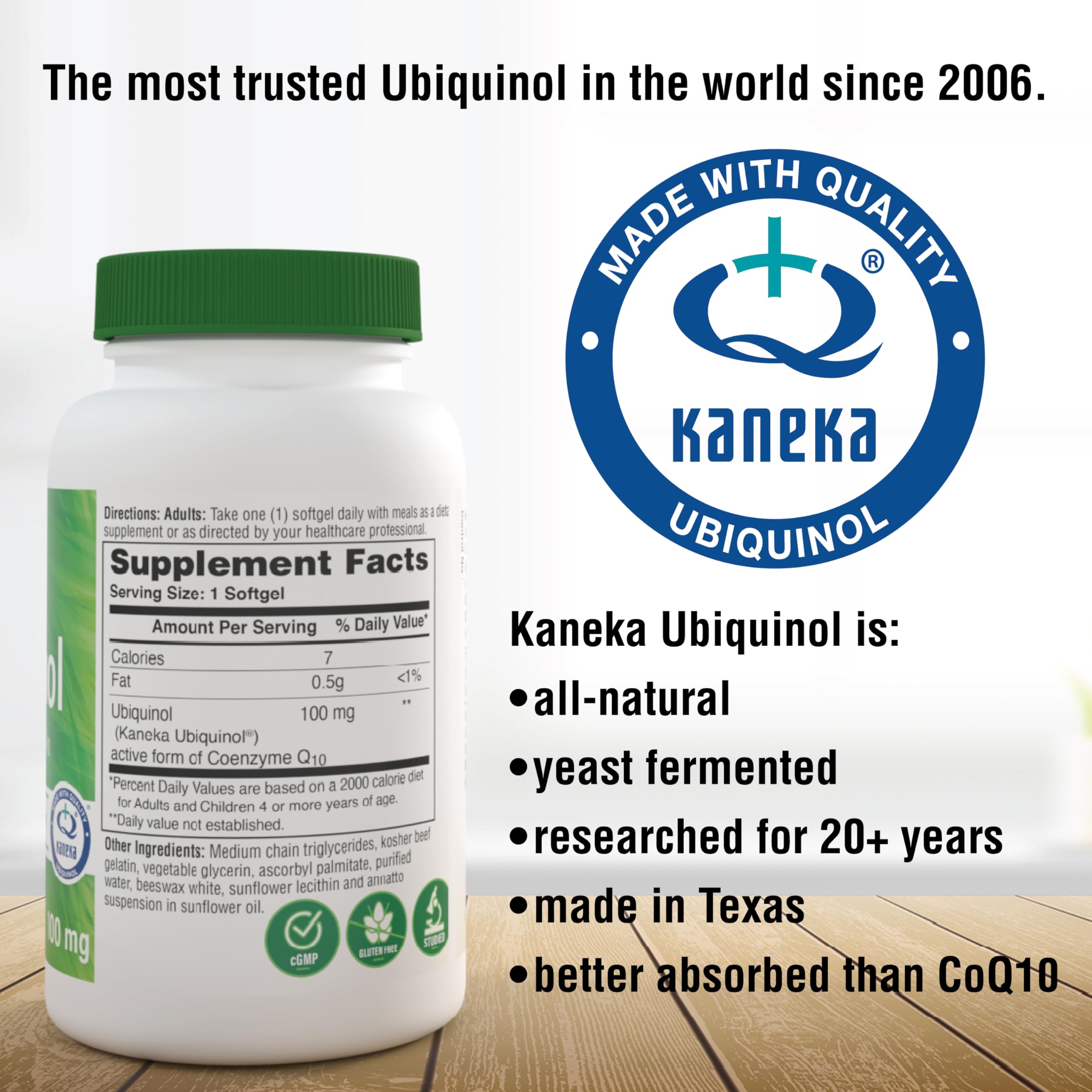 Health Thru Nutrition stabilized ubiquinol seal signaling product integrity.