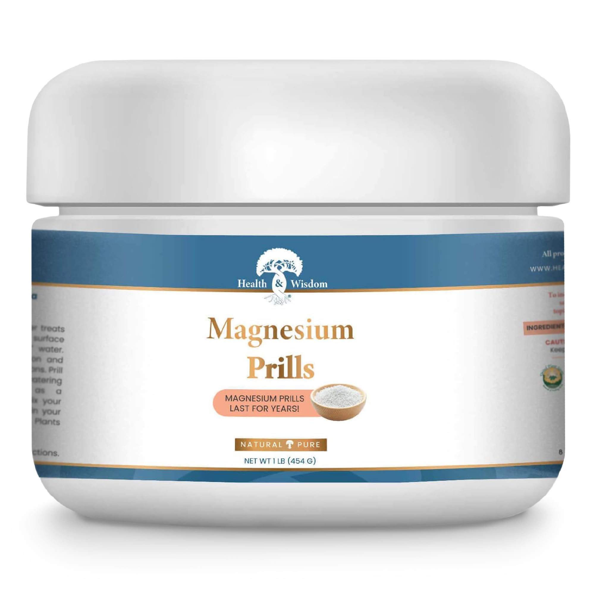 Magnesium Prills beads in heavy-duty laundry pouch